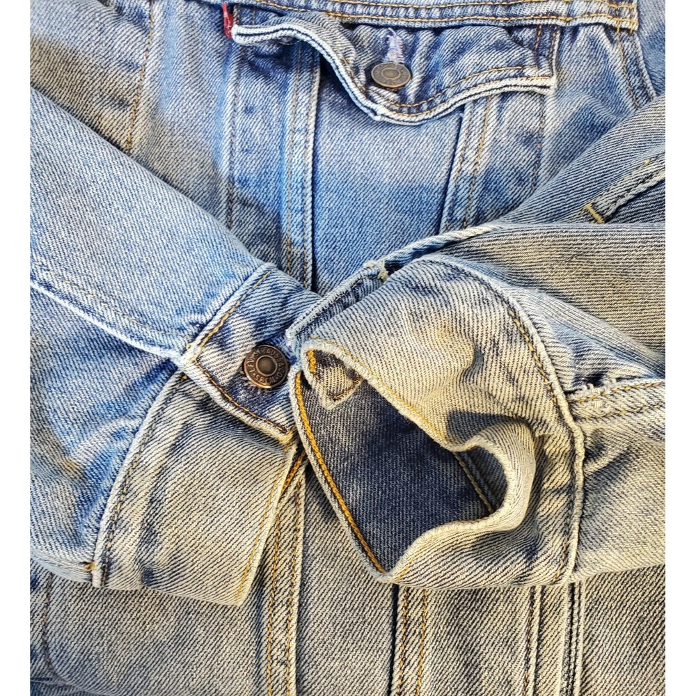 Levi's Standard Trucker Blue Jean Jacket Size Large 100% Cotton - Picture 3 of 8